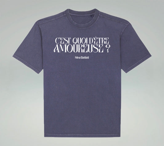T-shirt oversize C'est quoi d'être amoureuse ?